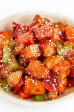 一盘甜豆腐的照片