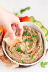 Photo of a bowl of baba ganoush